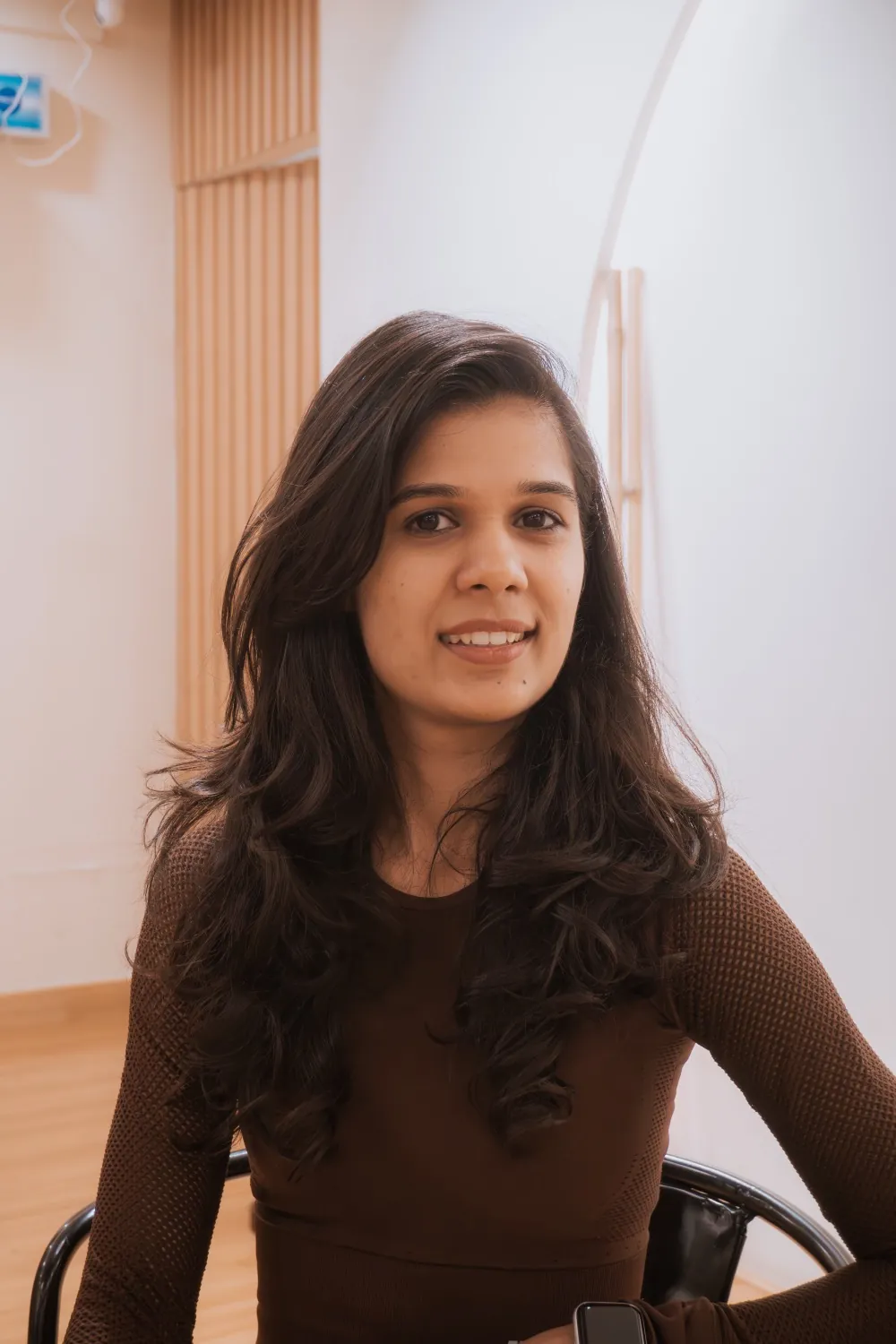 Amisha, founder of Move & Meditate, in the studio