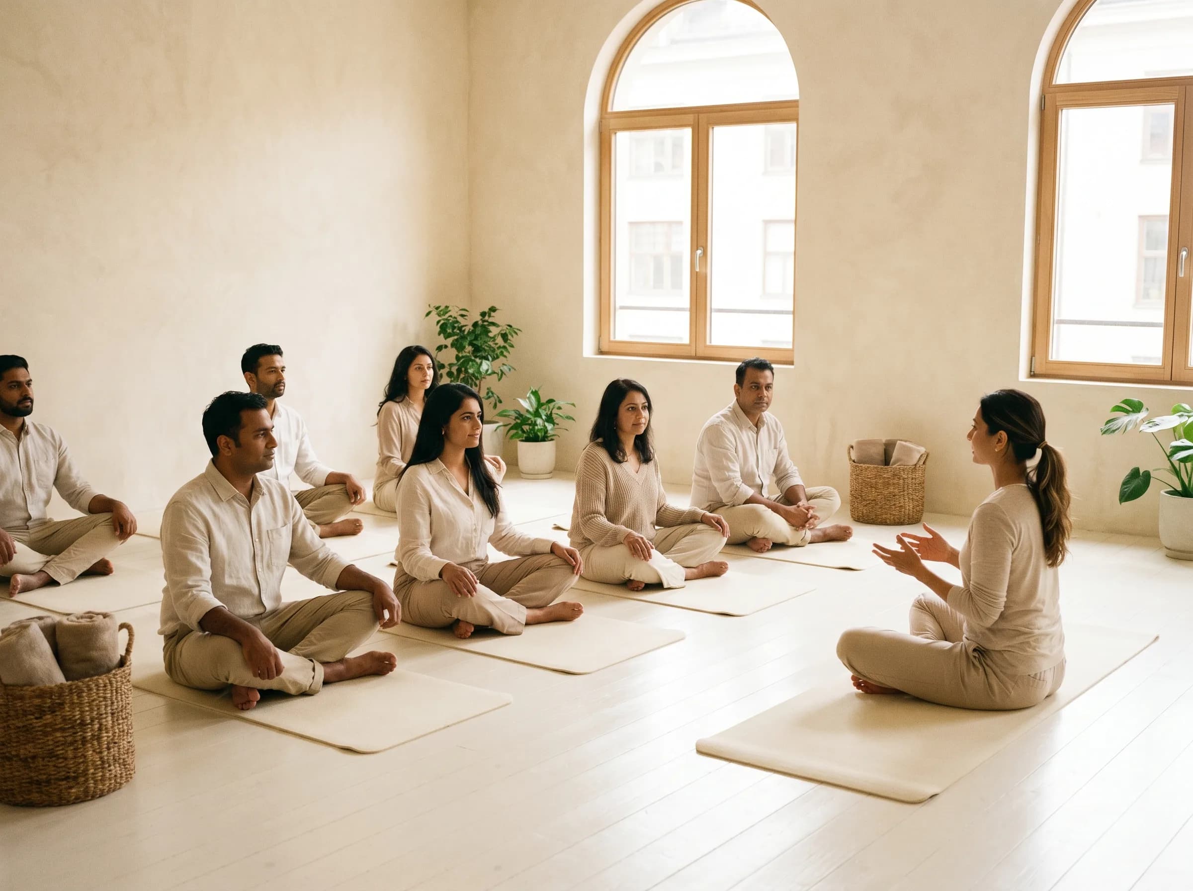 Group corporate wellness session